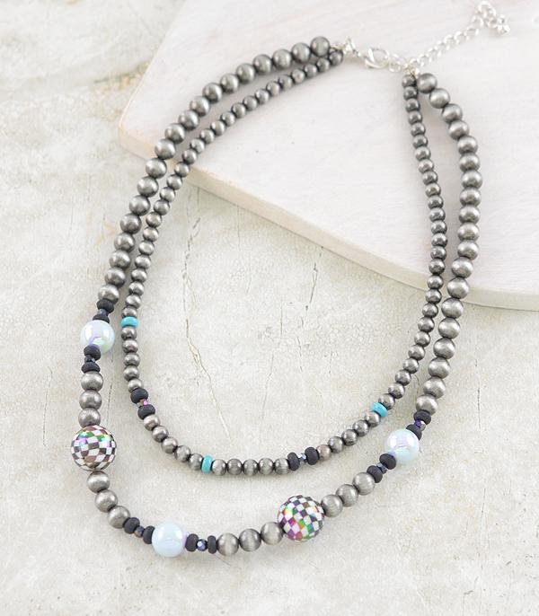 New Arrival :: Wholesale Western Navajo Pearl Bead Necklace