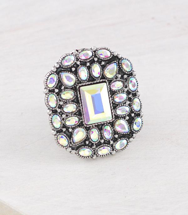 WHAT'S NEW :: Wholesale Western Ab Glass Stone Statement Ring