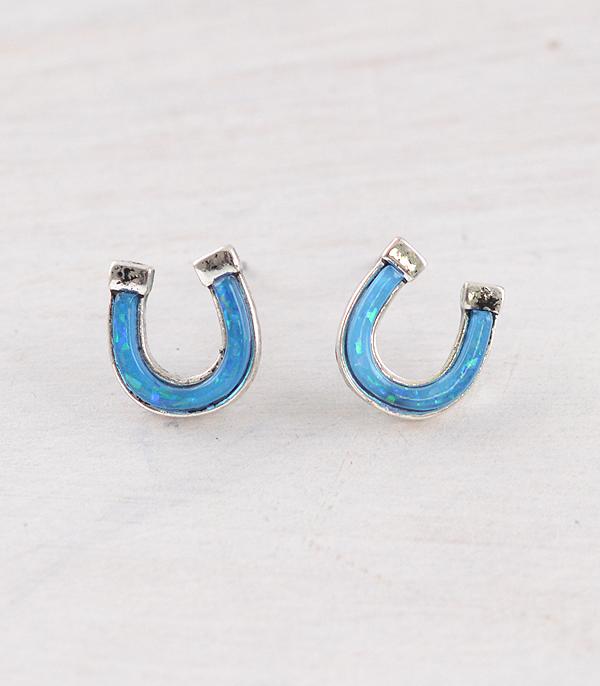 New Arrival :: Wholesale Western Horseshoe Post Earrings