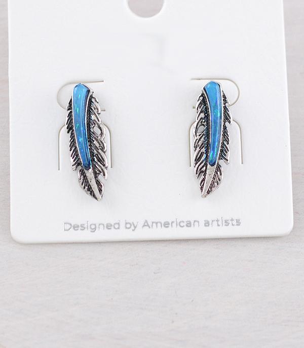 EARRINGS :: WESTERN POST EARRINGS :: Wholesale Western Feather Post Earrings