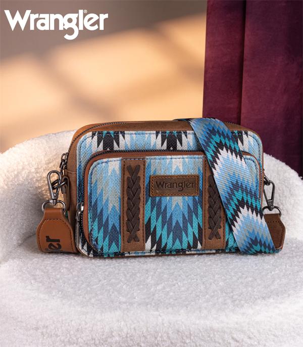 MONTANAWEST BAGS :: CROSSBODY BAGS :: Wholesale Wrangler Southwestern Print Crossbody 