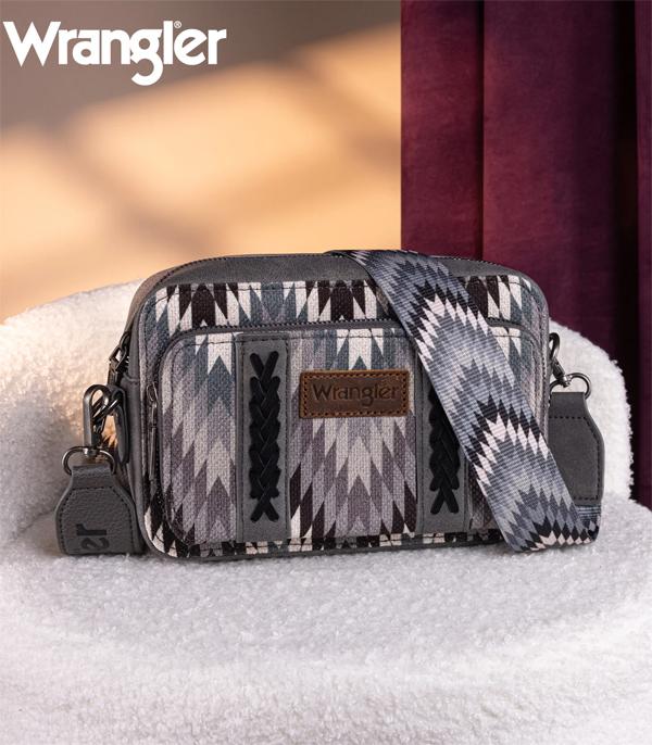 MONTANAWEST BAGS :: CROSSBODY BAGS :: Wholesale Wrangler Southwestern Print Crossbody 