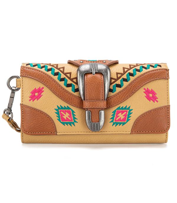 MONTANAWEST BAGS :: MENS WALLETS I SMALL ACCESSORIES :: Wholesale Montana West Aztec Buckle Wallet