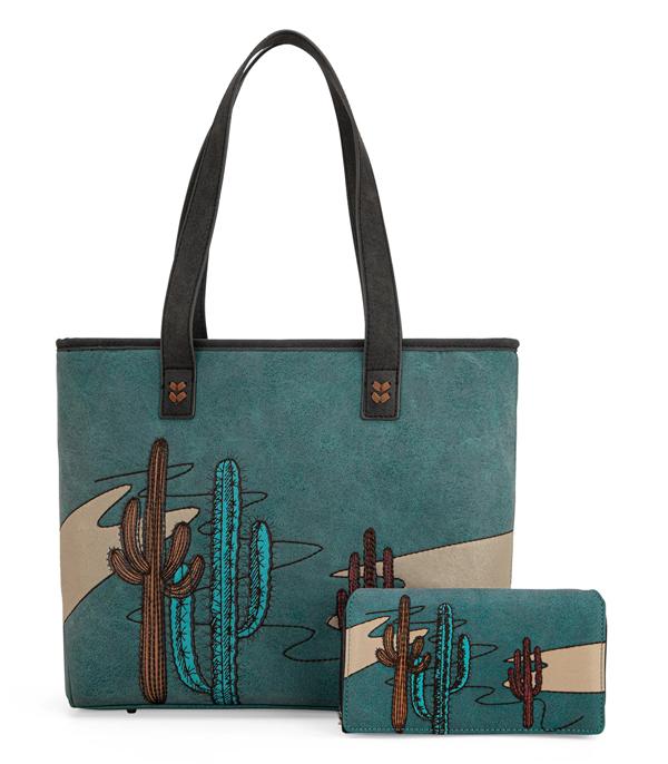 New Arrival :: Wholesale Montana West Cactus Tote Wallet Set