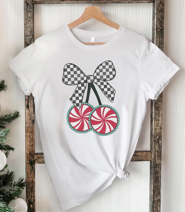 <font color=GREEN>HOLIDAYS</font> :: GRAPHIC TEES :: Wholesale Western Christmas Peppermint Tshirt