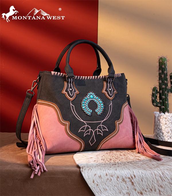 MONTANAWEST BAGS :: WESTERN PURSES :: Wholesale Squash Blossom Concho Tote Crossbody Bag