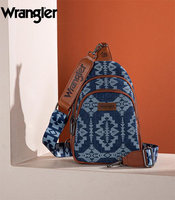 New Arrival :: Wholesale Wrangler Southwestern Print Sling Bag