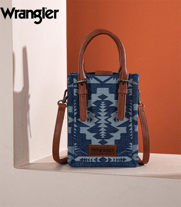 MONTANAWEST BAGS :: CROSSBODY BAGS :: Wholesale Wrangler Southwestern Print Mini Tote