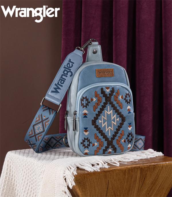 New Arrival :: Wholesale Wrangler Aztec Embroidered Sling Bag