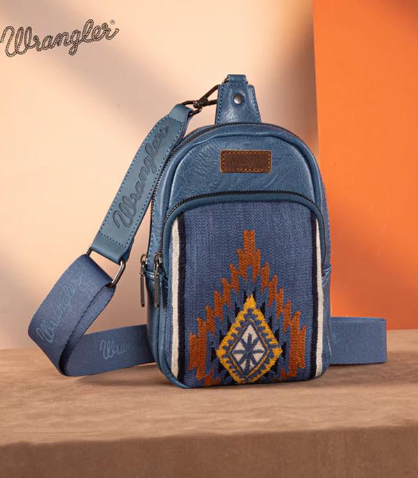 HANDBAGS :: BACKPACK l SLING BAG :: Wholesale Wrangler Southwestern Knitted Sling Bag