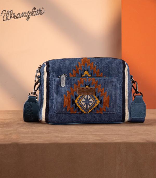 MONTANAWEST BAGS :: CROSSBODY BAGS :: Wholesale Wrangler Southwestern Knit Crossbody Bag