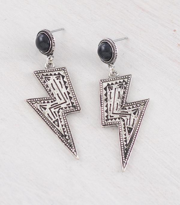 New Arrival :: Wholesale Western Lightning Bolt Post Earrings