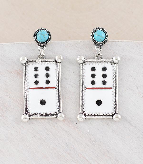 New Arrival :: Wholesale Western Dice Earrings