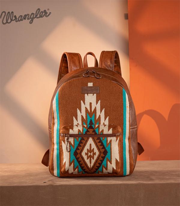 MONTANAWEST BAGS :: WESTERN PURSES :: Wholesale Wrangler Southwestern Print Backpack