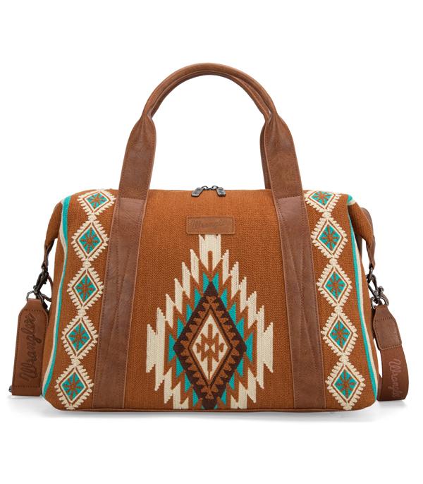 MONTANAWEST BAGS :: WESTERN PURSES :: Wholesale Wrangler Southwestern Print Duffle Bag