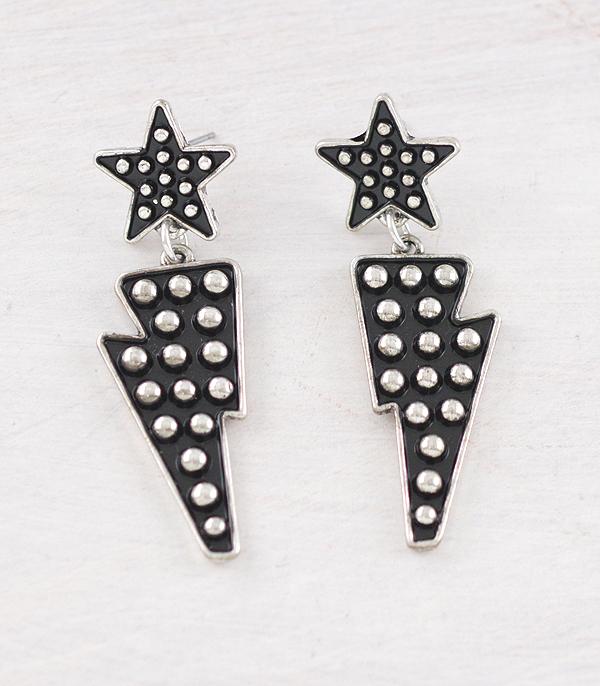 New Arrival :: Wholesale Western Bubble Textured Bolt Earrings