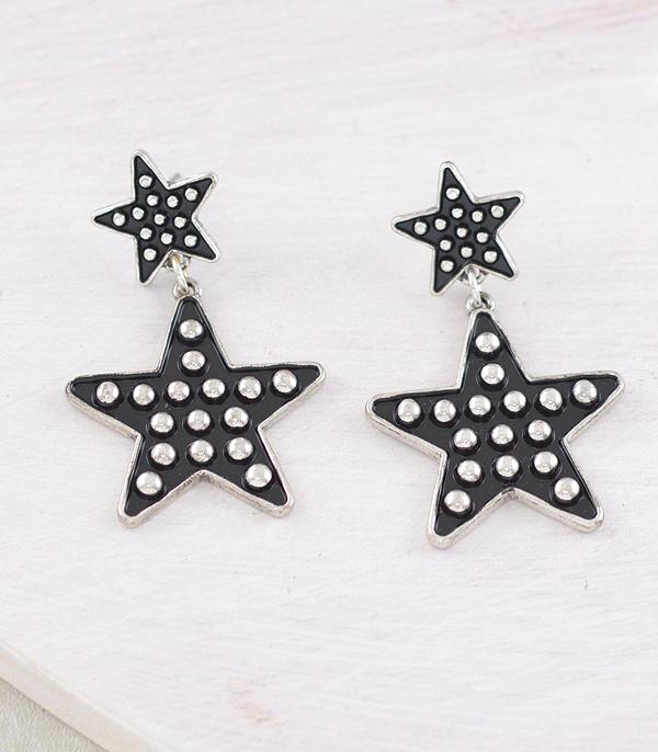 New Arrival :: Wholesale Western Bubble Textured Star Earrings