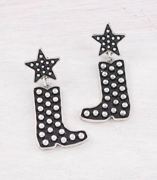 WHAT'S NEW :: Wholesale Western Bubble Textured Boot Earrings