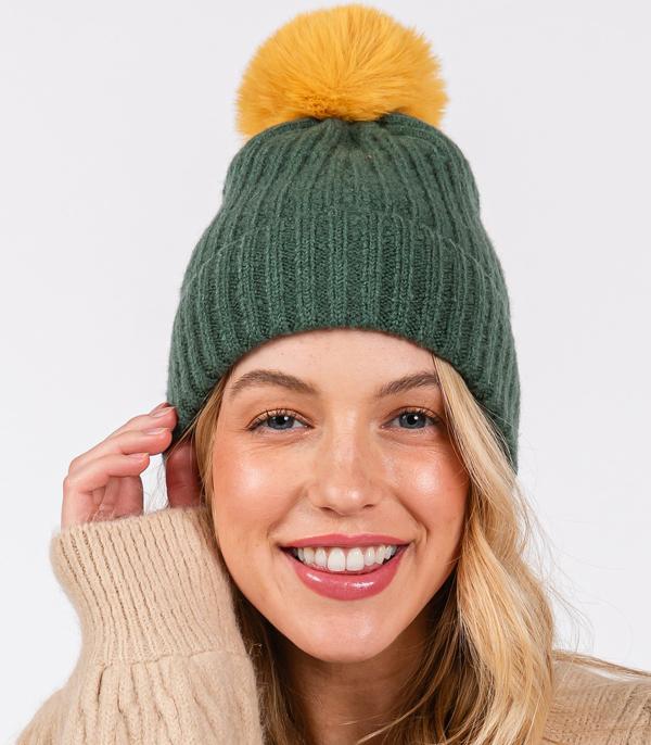 WHAT'S NEW :: Wholesale Solid Color Pom Pom Knit Beanie