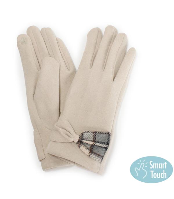 <font color=GREEN>HOLIDAYS</font> :: SOCKS I GLOVES :: Wholesale Smart Touch Plaid Ribbon Gloves