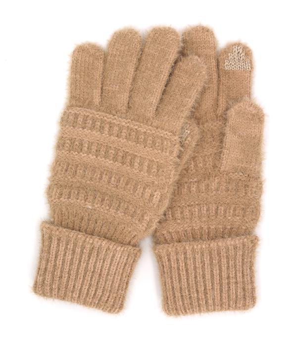 <font color=GREEN>HOLIDAYS</font> :: SOCKS I GLOVES :: Wholesale Smart Touch Cable Knit Glove