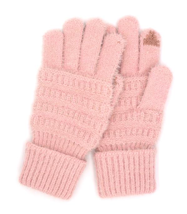 New Arrival :: Wholesale Smart Touch Cable Knit Glove