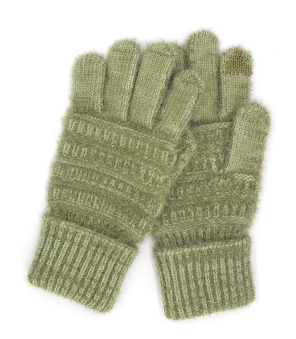 New Arrival :: Wholesale Smart Touch Cable Knit Glove