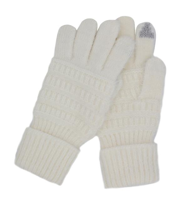 <font color=GREEN>HOLIDAYS</font> :: SOCKS I GLOVES :: Wholesale Smart Touch Cable Knit Glove