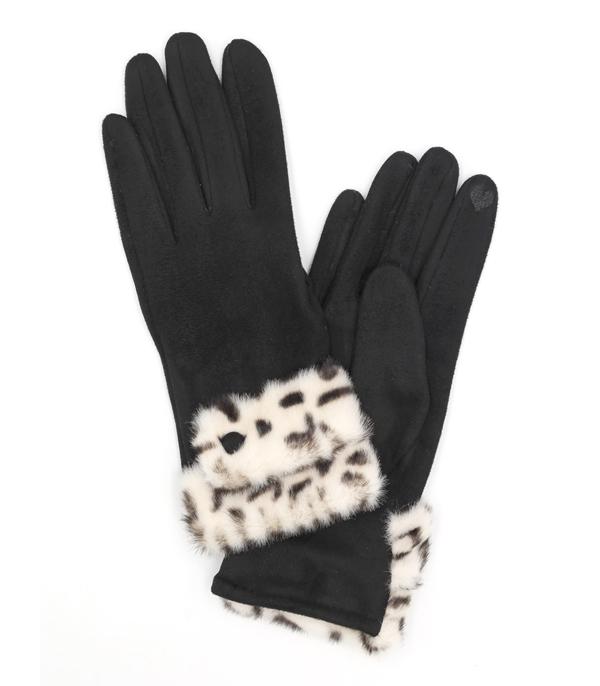 New Arrival :: Wholesale Smart Touch Leopard Cuff Glove