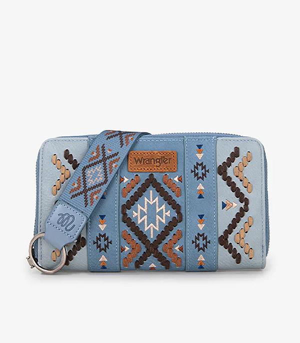 MONTANAWEST BAGS :: MENS WALLETS I SMALL ACCESSORIES :: Wholesale Wrangler Aztec Embroidered Wallet