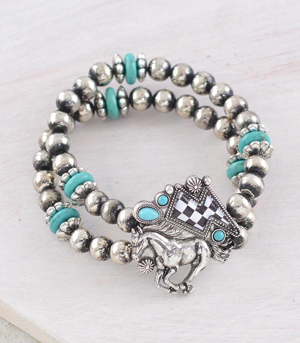 WHAT'S NEW :: Wholesale Western Checkered Horse Bracelet Set