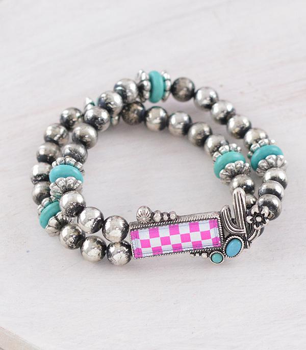 WHAT'S NEW :: Wholesale Western Checkered Bar Bracelet