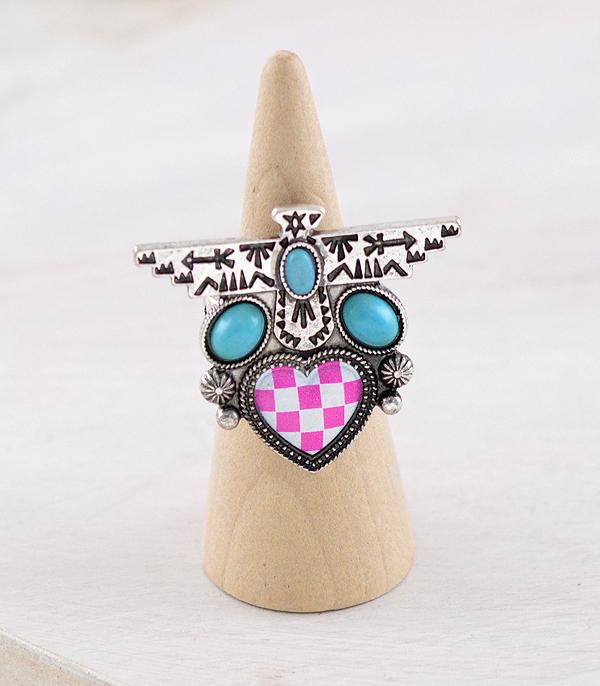 WHAT'S NEW :: Wholesale Western Checkered Thunderbird Ring