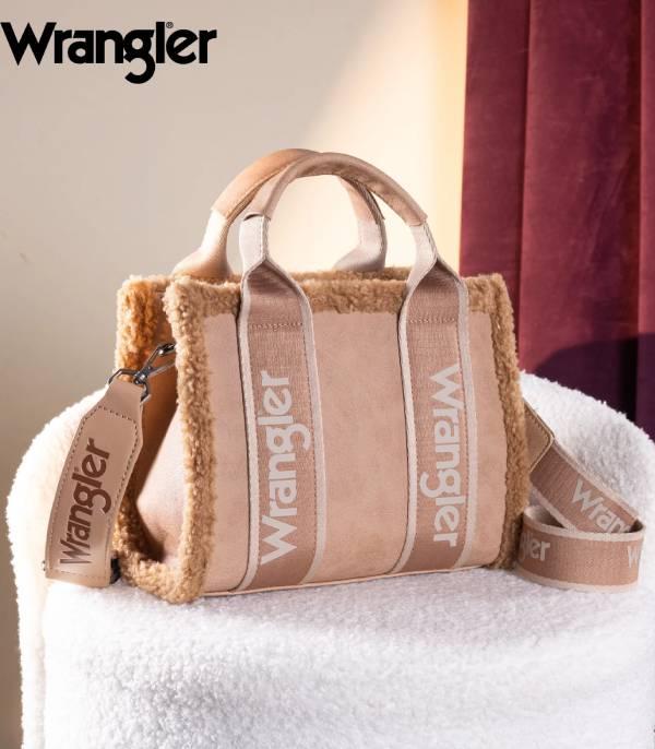 New Arrival :: Wholesale Wrangler Sherpa Small Tote Crossbody Bag