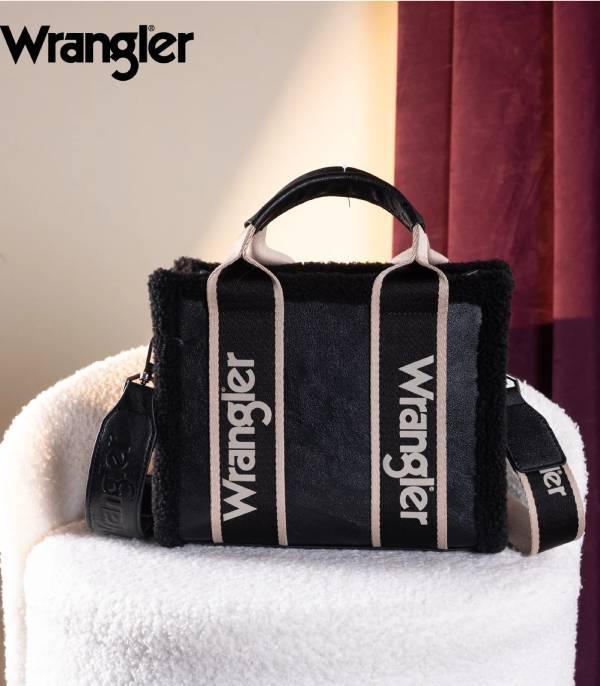 MONTANAWEST BAGS :: WESTERN PURSES :: Wholesale Wrangler Sherpa Small Tote Crossbody Bag