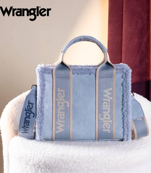 New Arrival :: Wholesale Wrangler Sherpa Small Tote Crossbody Bag