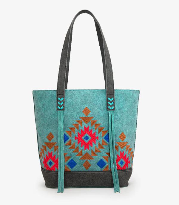 MONTANAWEST BAGS :: WESTERN PURSES :: Wholesale Montana West Aztec Embroidered Tote