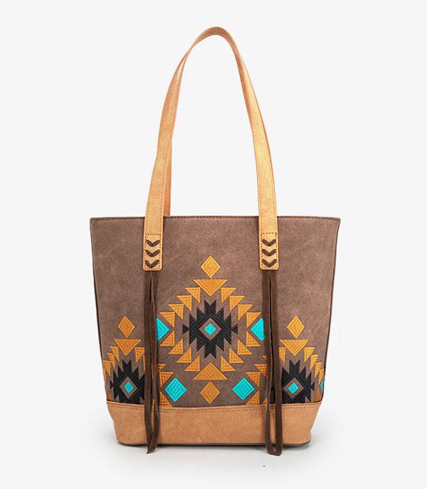 MONTANAWEST BAGS :: WESTERN PURSES :: Wholesale Montana West Aztec Embroidered Tote