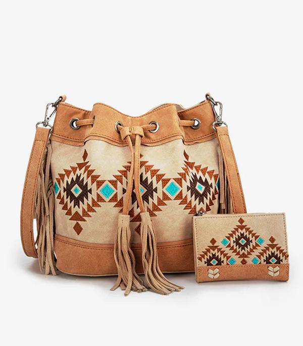 WHAT'S NEW :: Wholesale Montana West Aztec Fringe Bucket Bag Set