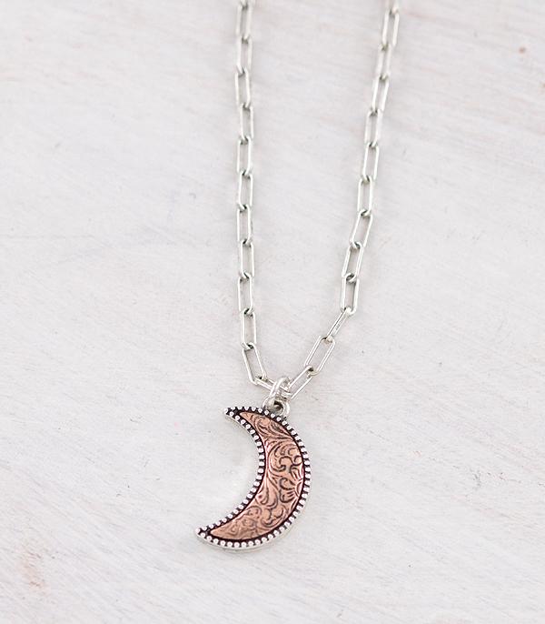 NECKLACES :: CHAIN WITH PENDANT :: Wholesale Tooling Crescent Moon Necklace