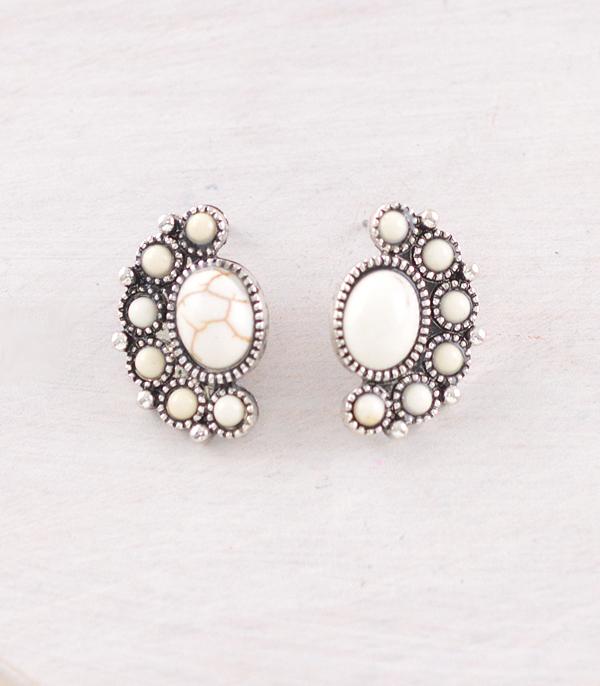 EARRINGS :: WESTERN POST EARRINGS :: Wholesale Western Semi Stone Earrings