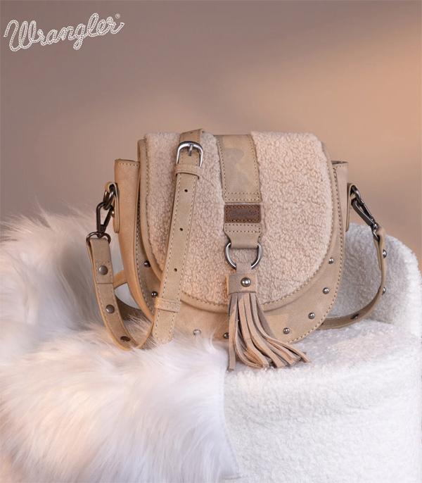 New Arrival :: Wholesale Wrangler Sherpa Saddle Crossbody Bag