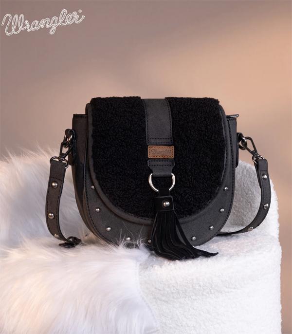 New Arrival :: Wholesale Wrangler Sherpa Saddle Crossbody Bag