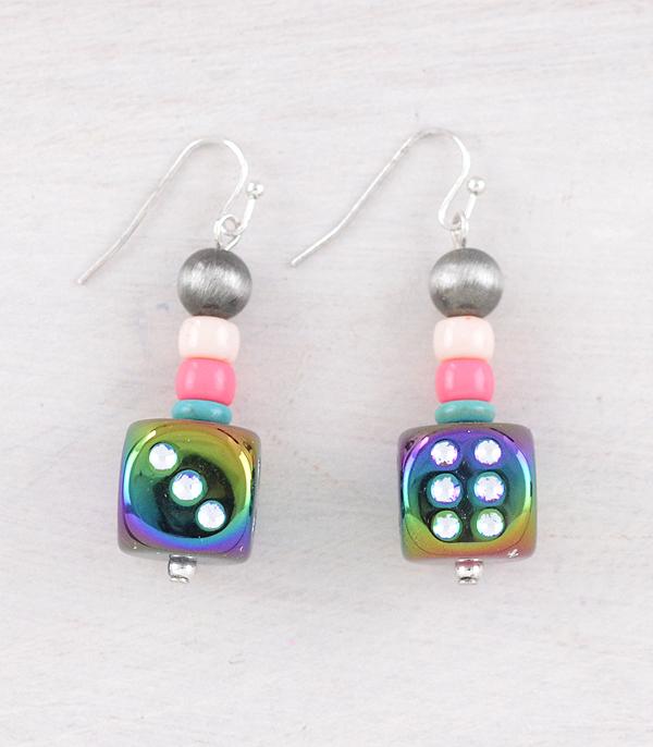 New Arrival :: Wholesale Western Trending Dice Earrings