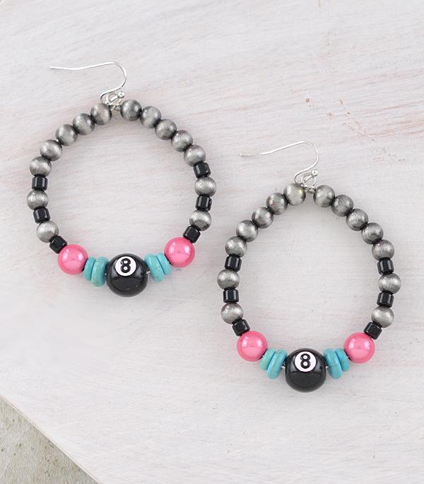 WHAT'S NEW :: Wholesale Western Eight Ball Navajo Pearl Earrings