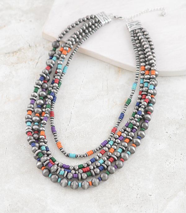 New Arrival :: Wholesale Western Navajo Pearl Multi Necklace