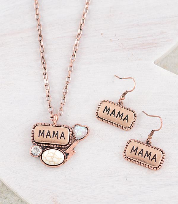 New Arrival :: Wholesale Western Mama Pendant Necklace Set