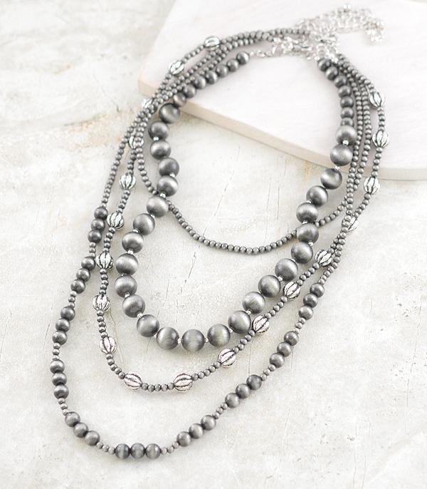 New Arrival :: Wholesale Western Navajo Pearl Layered Necklace