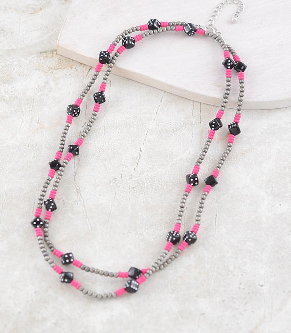 WHAT'S NEW :: Wholesale Western Dice Bead Long Necklace