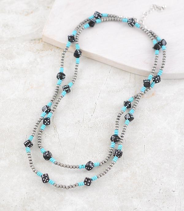 WHAT'S NEW :: Wholesale Western Dice Bead Long Necklace